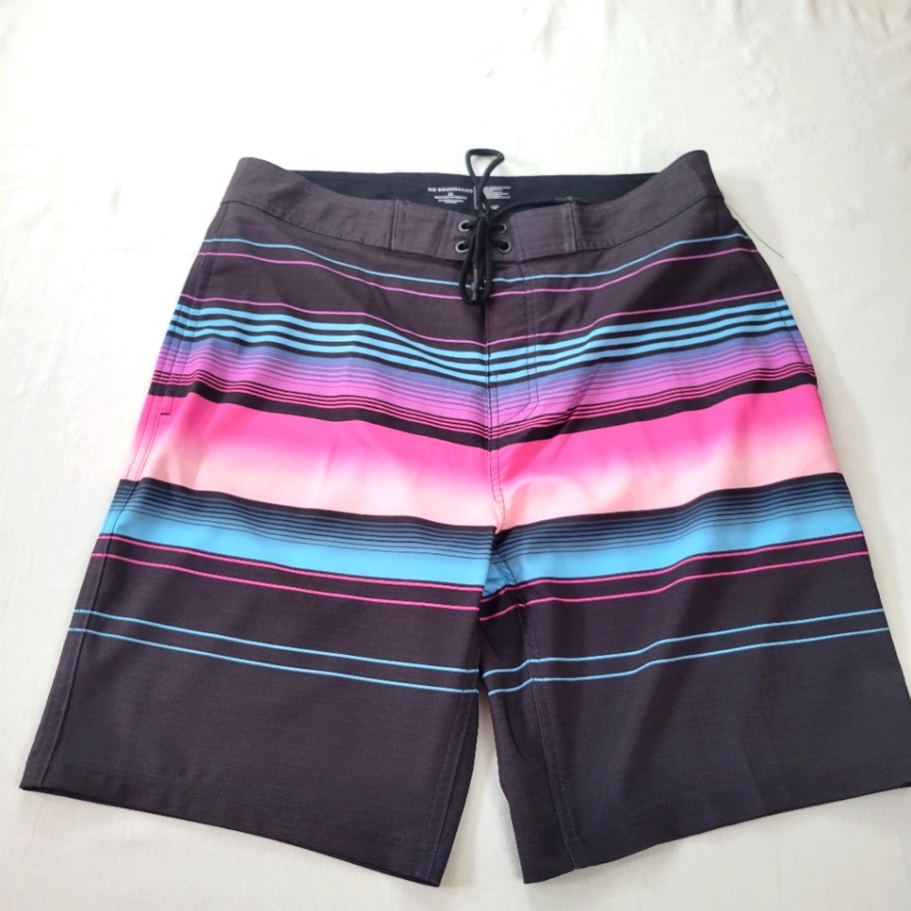 COPY - Men's Swim Surf Shorts Black, Pink, Blue Size 38 NWOT
